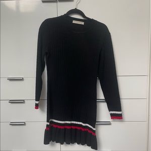 Jianshan knit black sweater dress